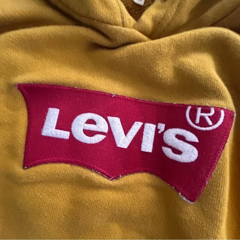 Levi's Men's Mustard Yellow Hoodie Sweater, XS